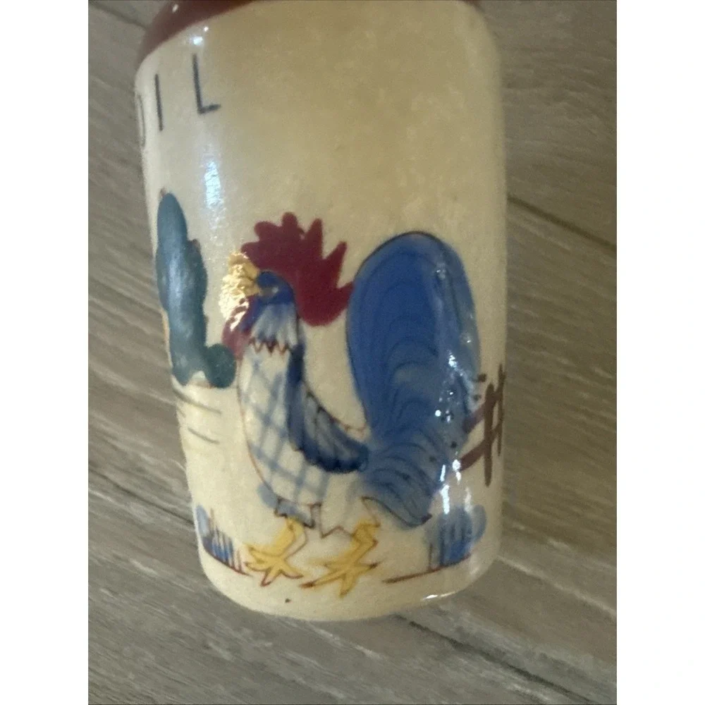 Vintage‎ Vinegar and Oil Bottle Jug Relco Made in Japan Cottage Core Rooster